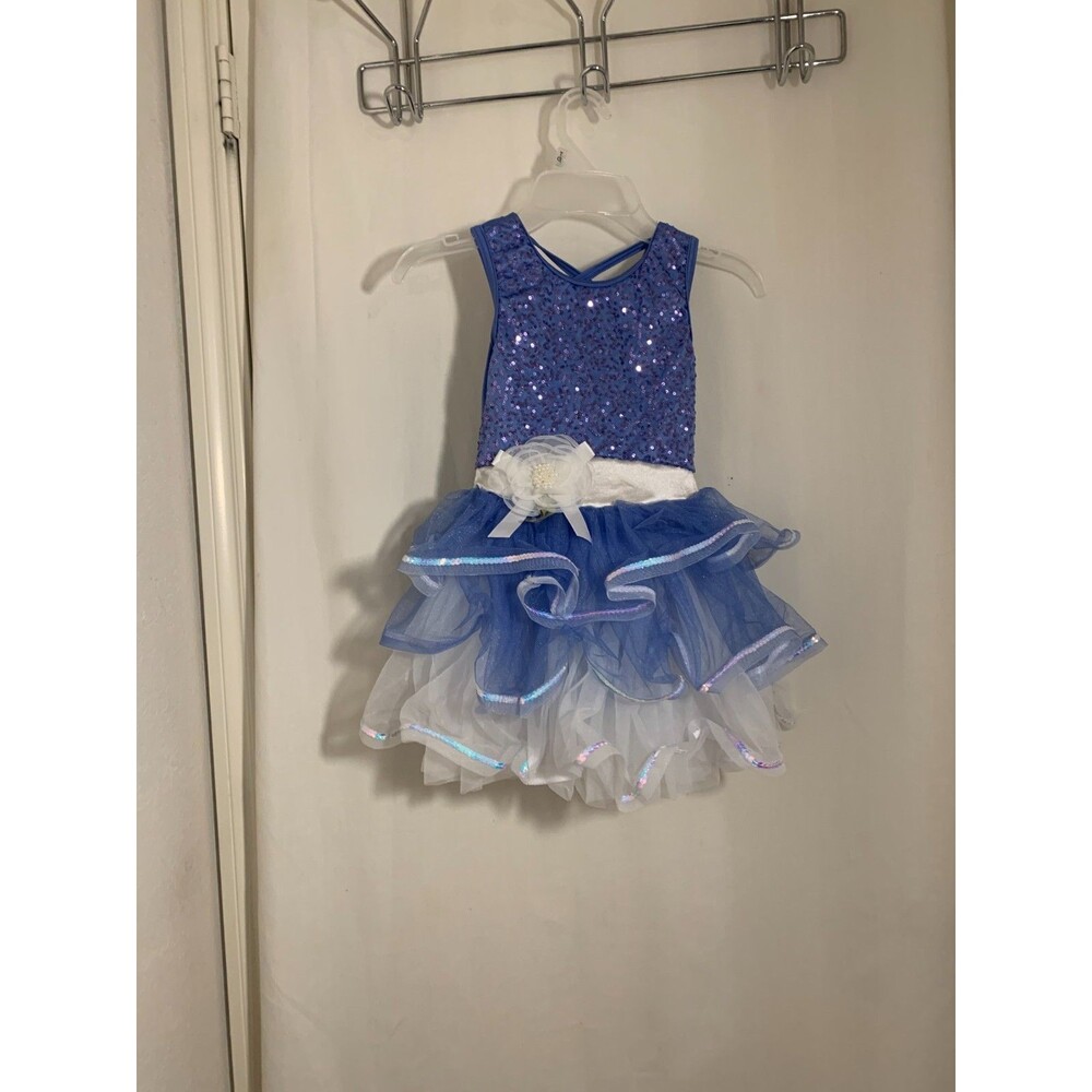 Blue Sparkling tutu dance dress toddler